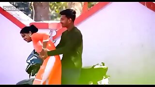 Indian desi couple outdoor kissing